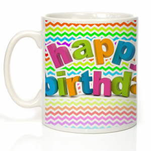 Rainbow Polka Dot Birthday Mug