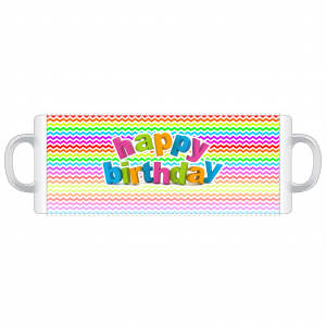 Rainbow Polka Dot Birthday Mug